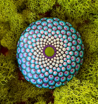 Pearly Blue Purple Aster Stone