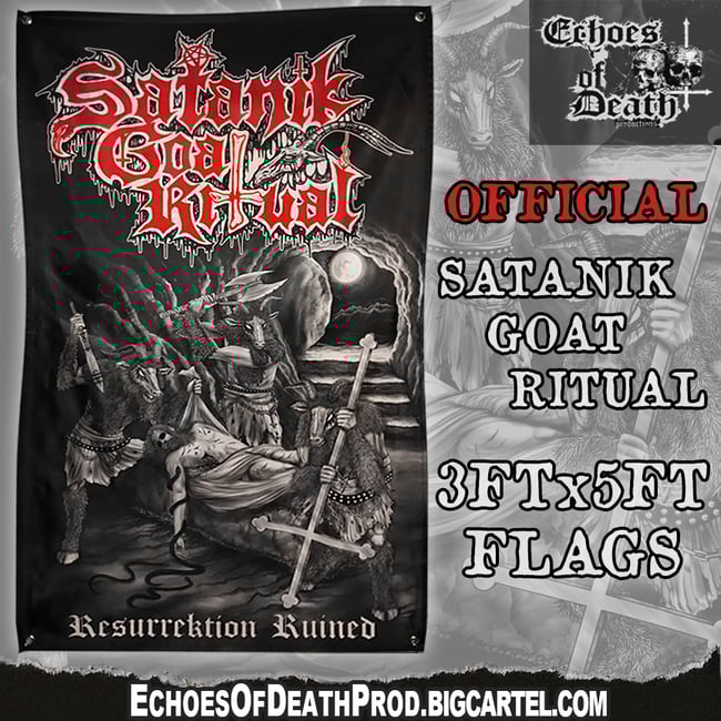 OFFICIAL SATANIK GOAT RITUAL 3FTx5FT FLAG