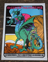 Image 2 of Queens of the Stone Age- Nov 12, 2023- Ovo Hydro, UK- Artwork by Caitlin Mattisson & Alan Forbes