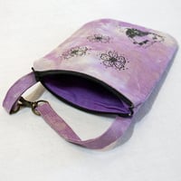 Image 3 of Butterfly and Flowers mauve - phone utility purse