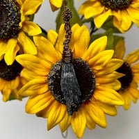 Image 1 of Black Kyanite Small Witch Broom