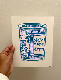NYC Coffee Cup Block Print- Limited Run of 25