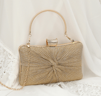 Gold Sparkle Fabric Evening Clutch Bag 