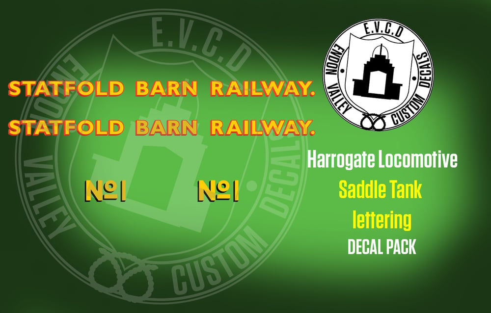 Harrogate Loco Tank decal pack / Endon Valley Custom Decals