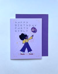 Image 2 of Happy Birthday Party Girl Greeting Card