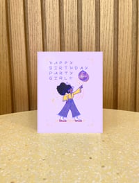 Image 1 of Happy Birthday Party Girl Greeting Card