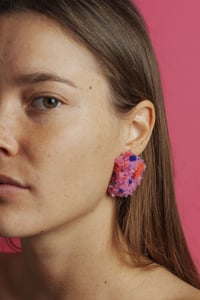 Image 1 of Sugar Fucsia Confetti Earrings