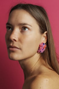 Image 3 of Sugar Fucsia Confetti Earrings