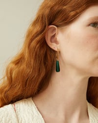 Image 1 of Pendientes Aro M Esmeralda 