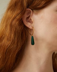 Image 3 of Pendientes Aro M Esmeralda 