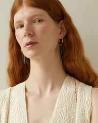 Image 4 of Pendientes Aro M Esmeralda 