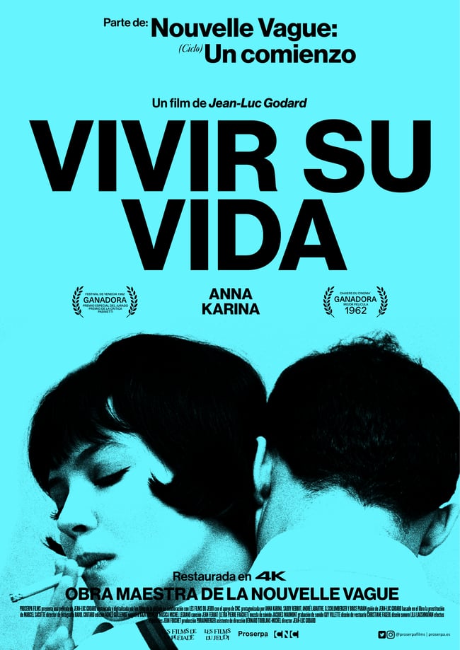 Póster Vivir su vida de Jean-Luc Godard