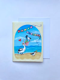 Image 2 of Happy Birthday Sneaky Birds Greeting Cards