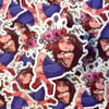 STICKER - LA FILLE AUX FLEURS