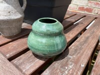 Image 5 of Green speckled vase (medium)