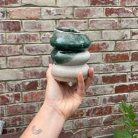 Image 1 of White green vase