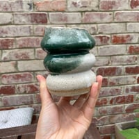 Image 2 of White green vase