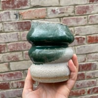 Image 3 of White green vase