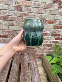 Image 2 of Green shimmer vase