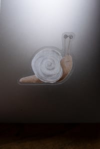 Image 2 of Snail clear vinyl sticker