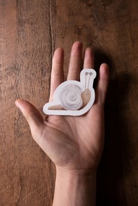 Image 1 of Snail clear vinyl sticker