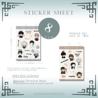 Image 3 of BSD/JJK Sticker Sheets