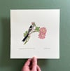 Long-tailed tit on Wild Rose - Original Artwork