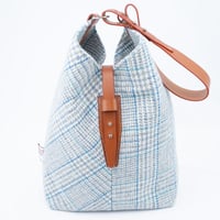 Image 1 of Oban Blue Check Tote Bag