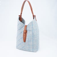 Image 3 of Oban Blue Check Tote Bag