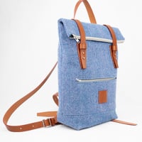 Image 1 of Blue Herringbone Tarbert Backpack