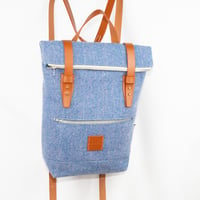 Image 3 of Blue Herringbone Tarbert Backpack