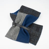 Image 1 of Black Otternish Herringbone Scarf