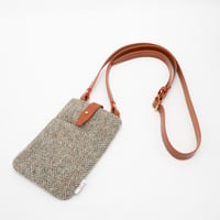 Image 1 of Green Herringbone Uig Crossbody Bag 