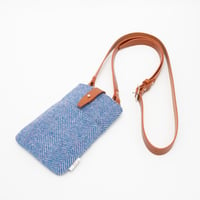 Image 1 of Blue Herringbone Uig Crossbody Bag