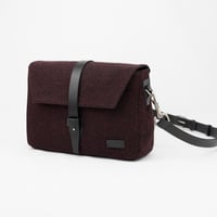 Image 2 of Burgundy Herringbone Boisdale Messenger Bag