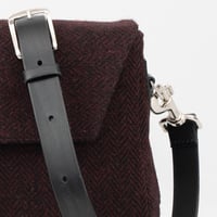 Image 4 of Burgundy Herringbone Boisdale Messenger Bag