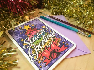 Image of Rainbow Christmas Tree - Card