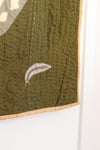 Green Cellar Slug and the Undesirables | quilted wall hanging