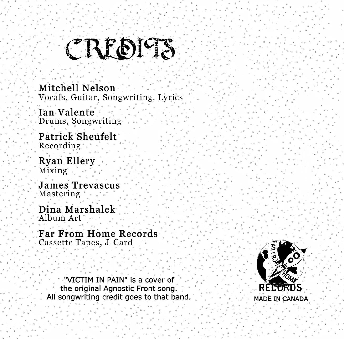 PIT "Bastard of Reality" Tape Far From Home Records