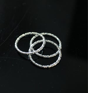 Image of Silver Bobble & Rectangle Rings 