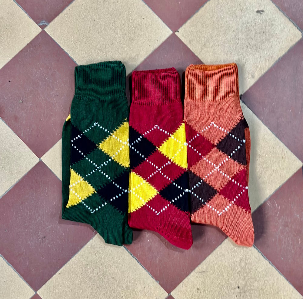 THE ARGYLE SOCK (Burnt Orange) 