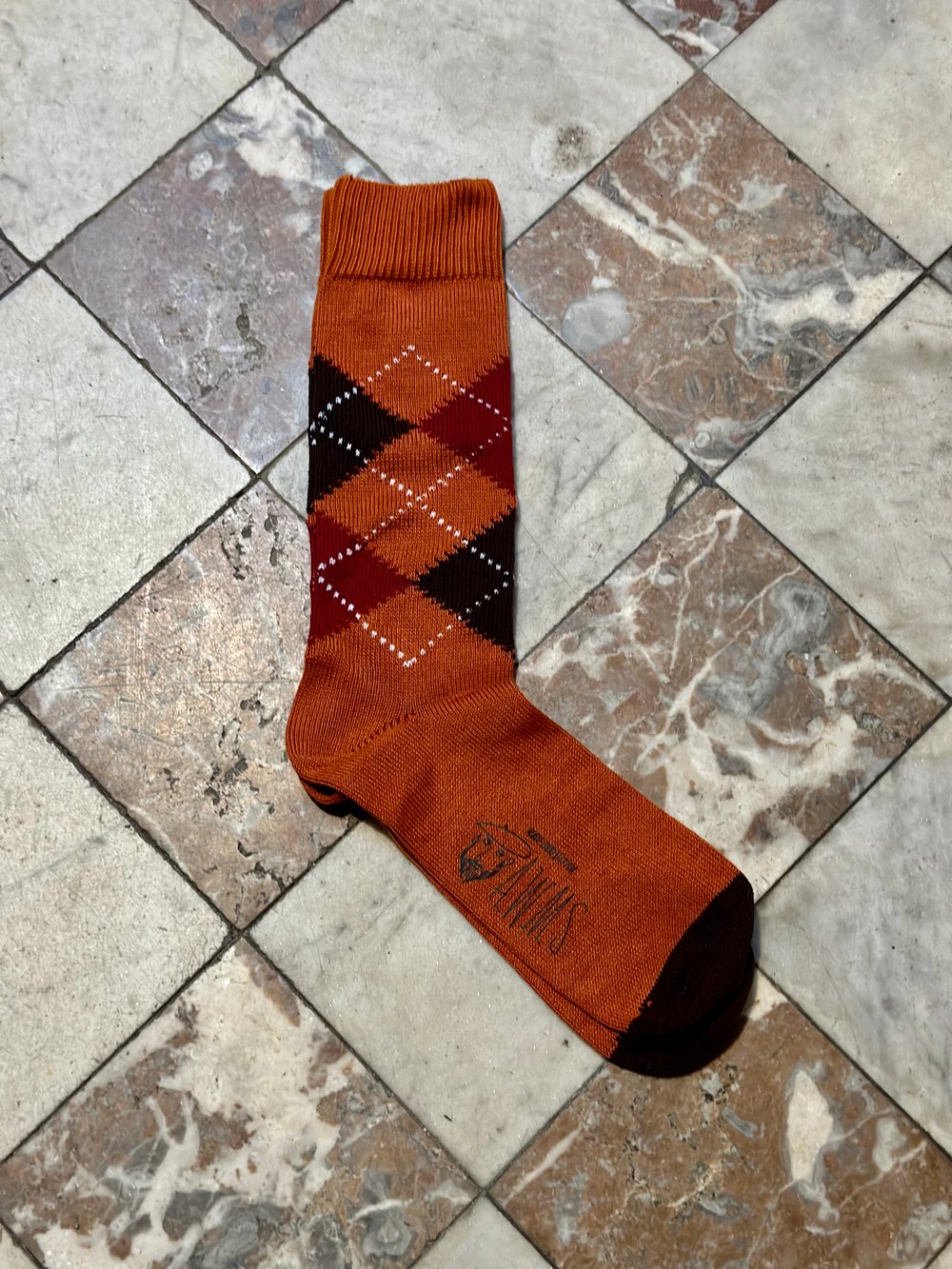 THE ARGYLE SOCK (Burnt Orange) 