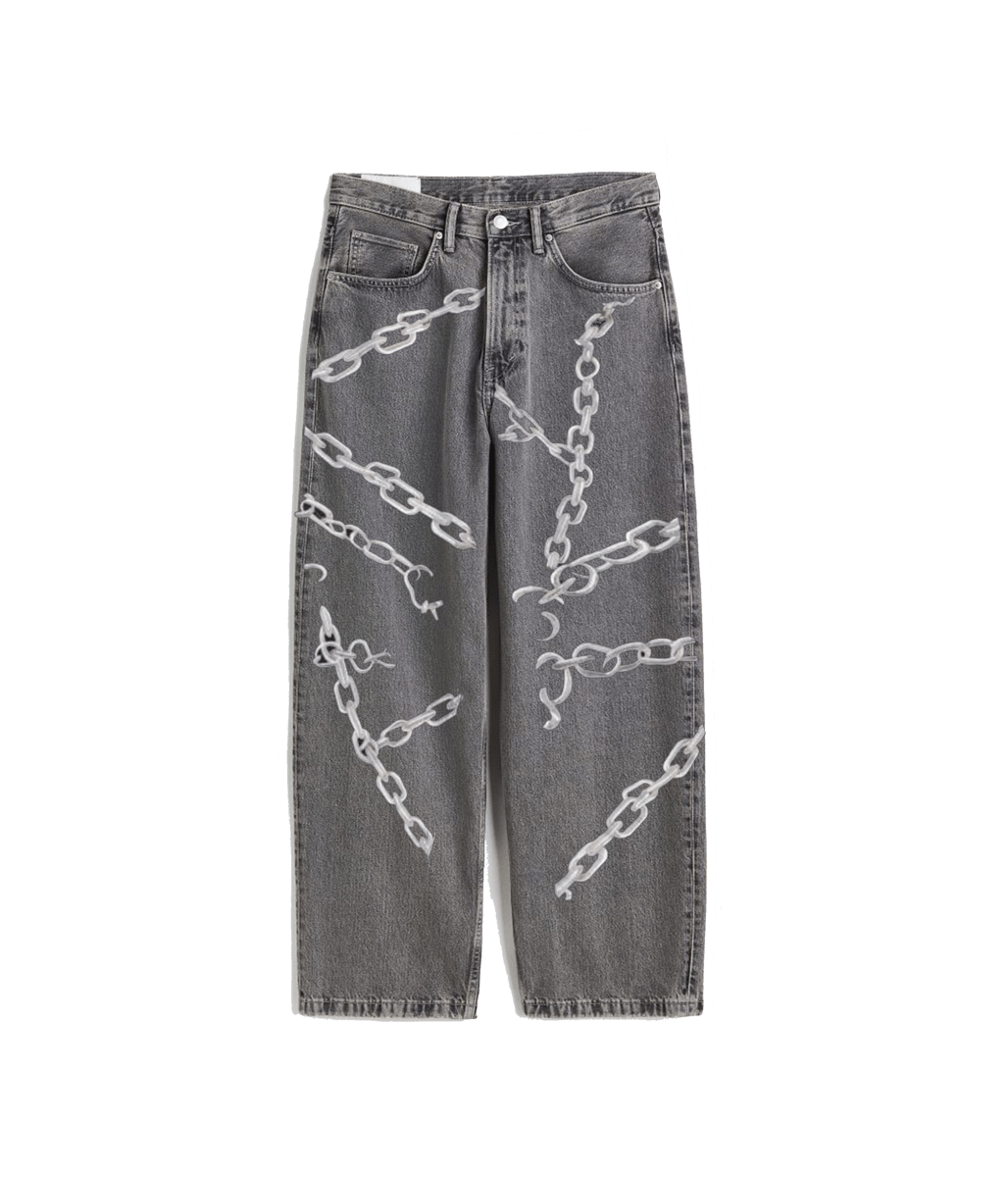 GRAY DENIM CHAINS | publichousingskateteam