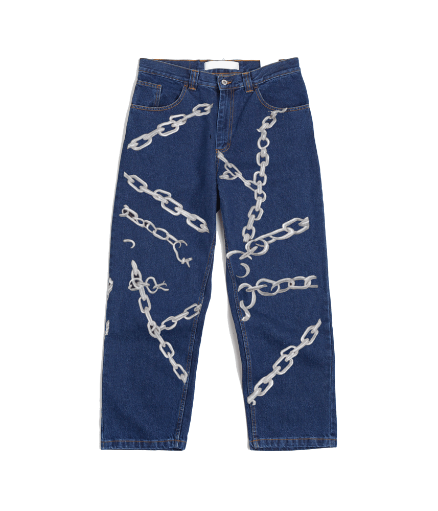 Image of BLUE DENIM CHAINS