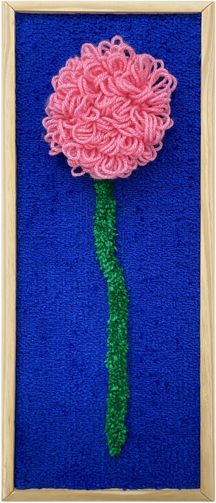 La petite fleur rose et bleu