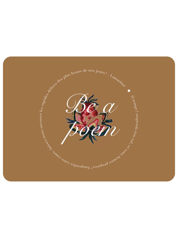 Image of Carte postale "BE A POEM/LAMARTINE"