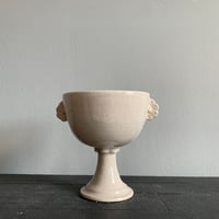 Image 5 of Large White Crackled Goblet.