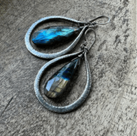 Image 4 of Sterling Silver Labradorite earrings 