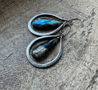 Image 5 of Sterling Silver Labradorite earrings 