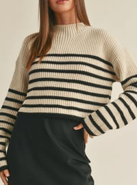 Image 1 of Cafe mocha stripe sweater